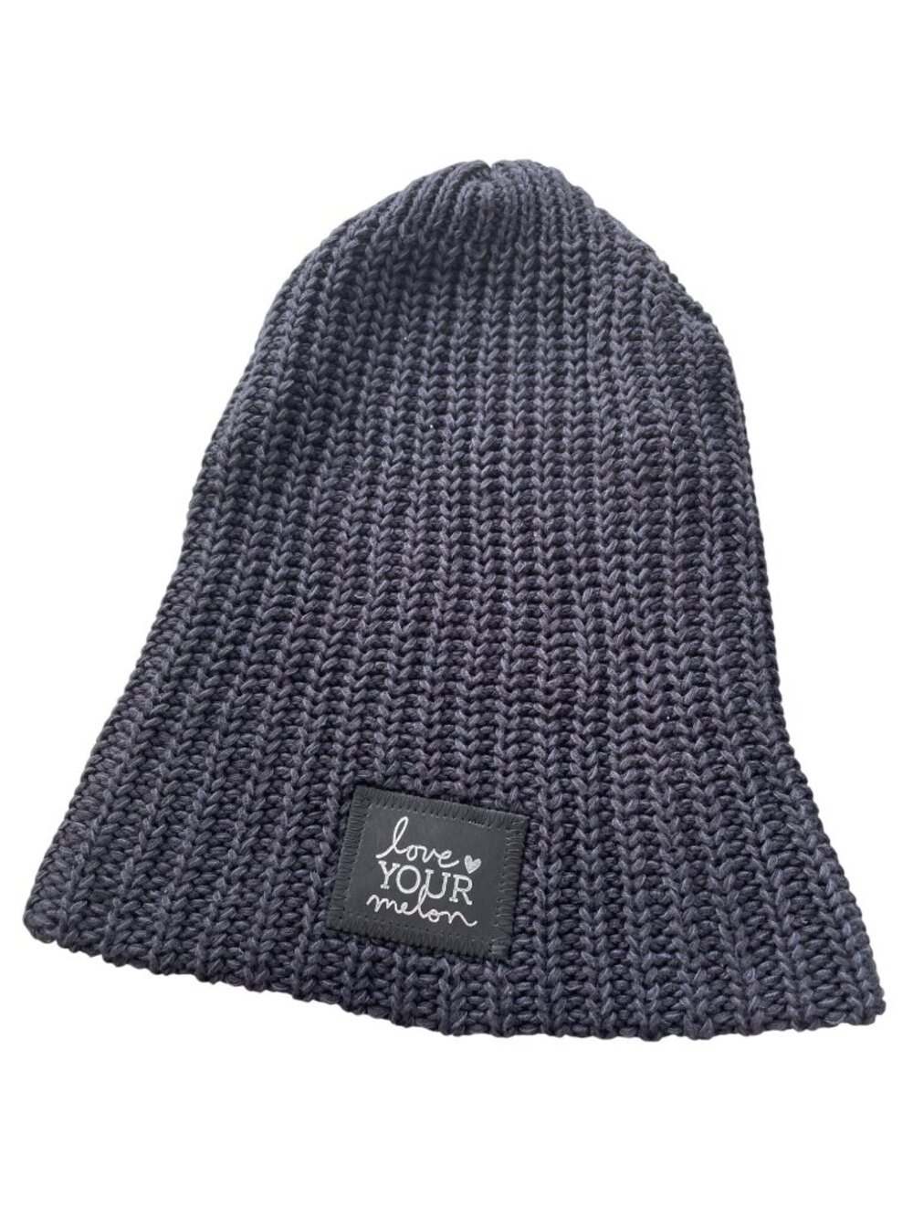 Love Your Melon Beanie Hat One Size Knit Charcoal Gray Cozy Outdoor Winter